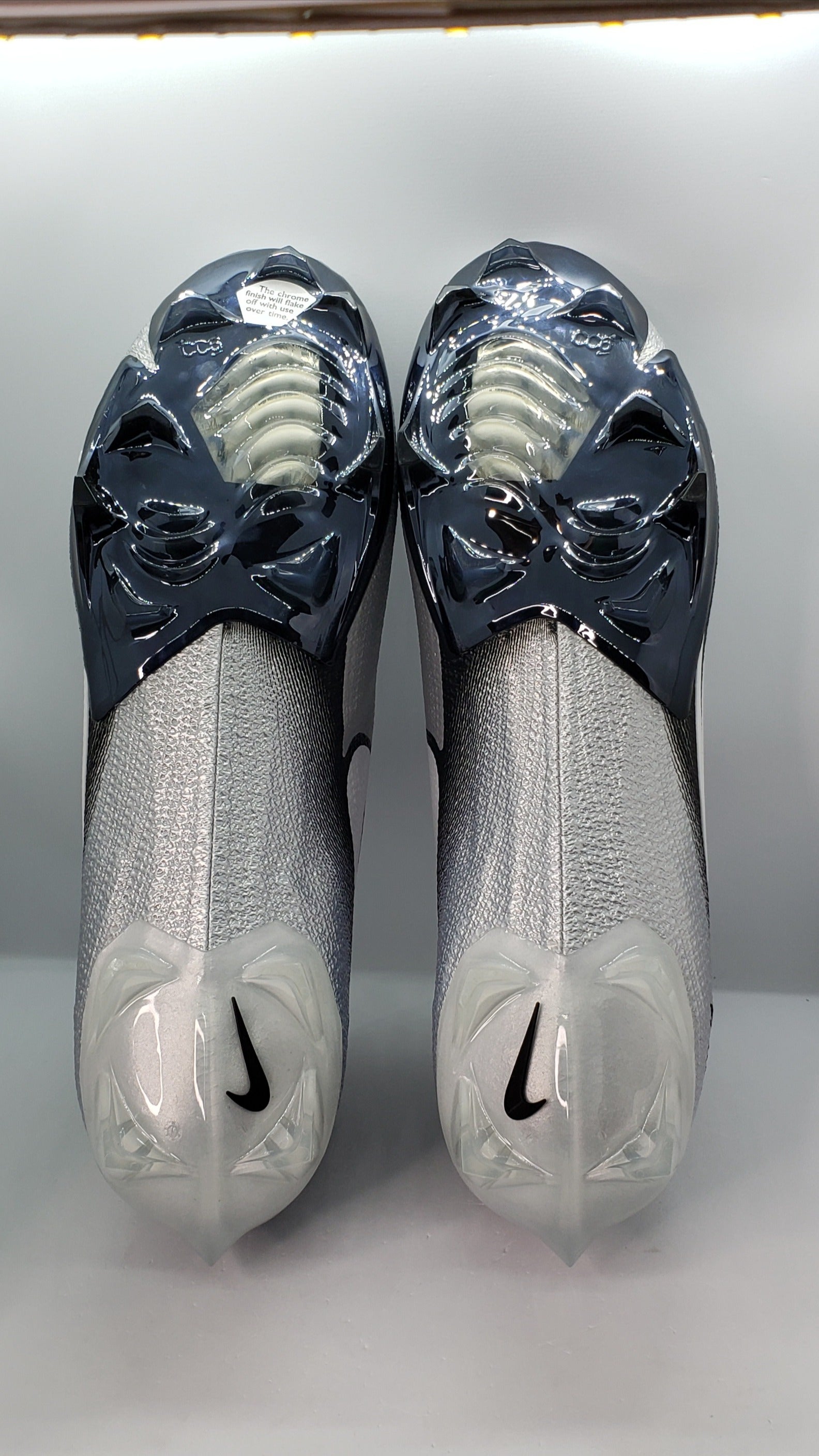 silver football cleats