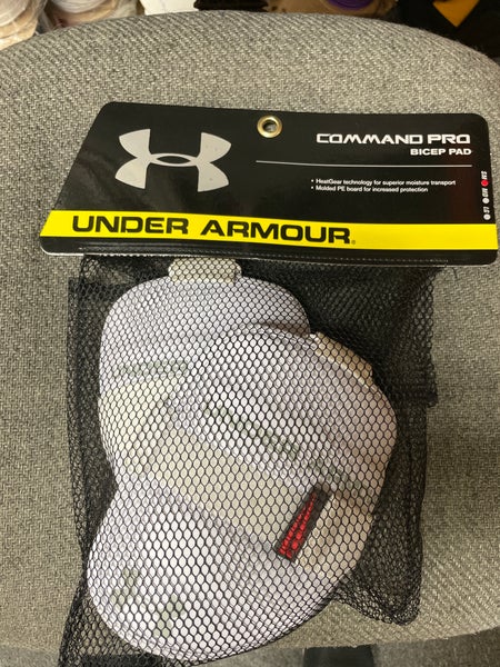 Under armour command pro bicep pads , white, small