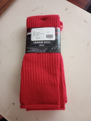 XARA Adult League Sock - Red - NEW!