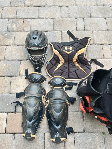 Used Under Armour Catchers Gear w/Boombah Bag