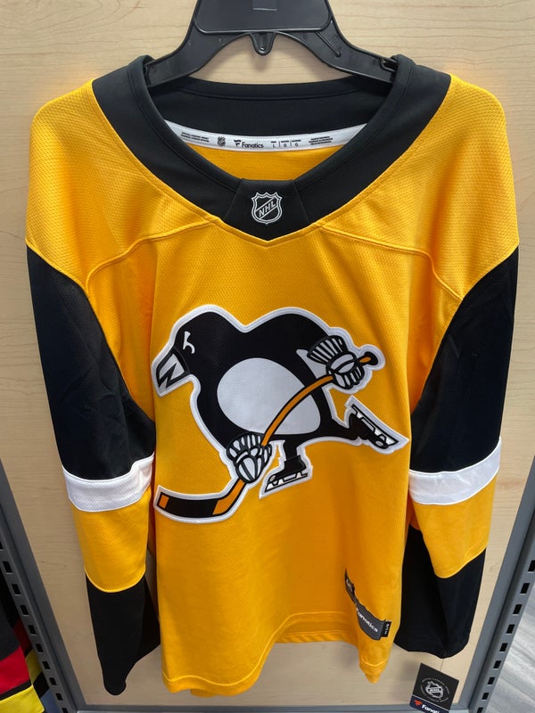 Pittsburgh Penguins Shirt Adult Medium Gray Blue Hockey Long SLeeve Mens  A06 *
