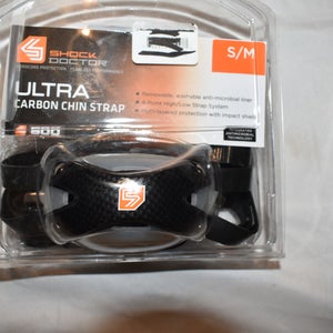 Shock Doctor Ultra Carbon Football Chinstrap, Black, Small/Medium (open box)