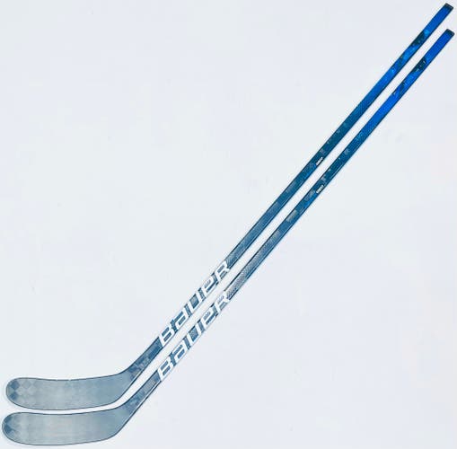 2 Pack Custom Blue Bauer Nexus GEO Hockey Sticks-RH-P28M-70 flex-Grip W/ Full Tactile