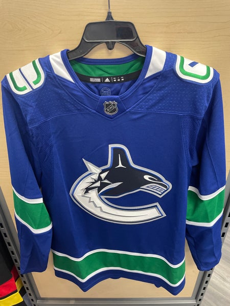Buy the Adidas Men Blue NHL Vancouver Canucks Jersey L
