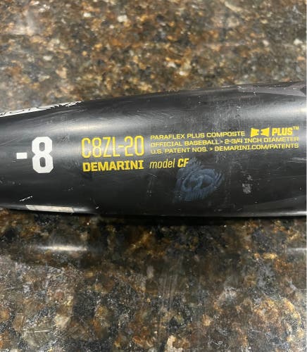 USSSA Certified DeMarini (-8) 23 oz 31" CF Bat