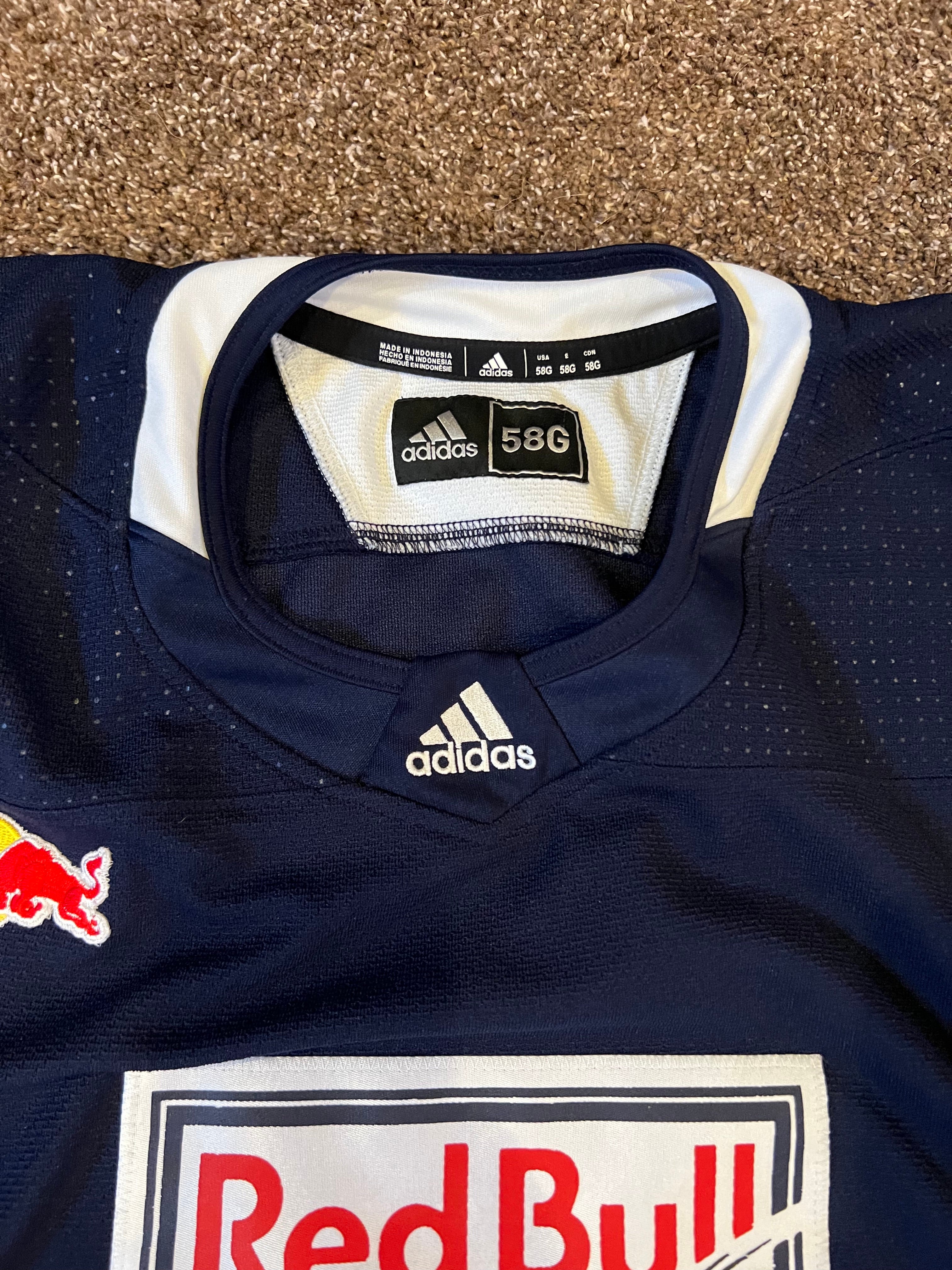 Red Bull Munich Blue Used Goalie Cut Adult Unisex Adidas Practice Jersey  58G