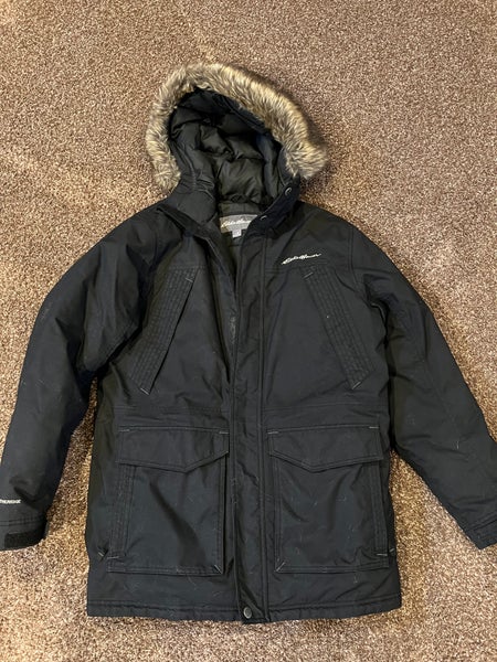 Black Used Men's Medium Eddie Bauer Goose Down Parka