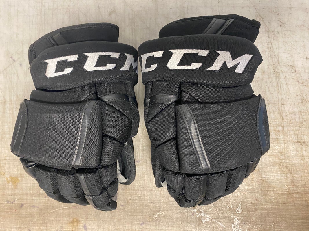 CCM HG12 Pro Stock Hockey Gloves 15" Black STARS 4290