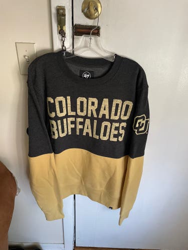 Colorado Buffaloes 47 Brand Mens NCAA Pullover Crew Sweatshirt L