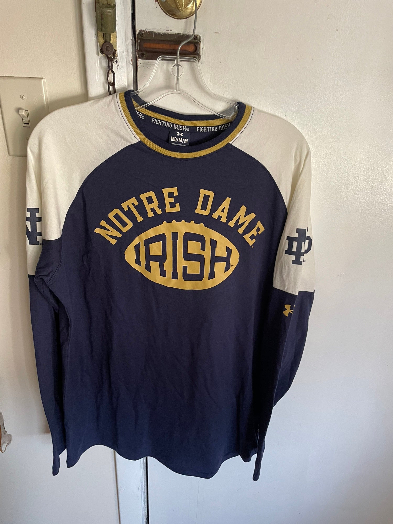 Pro Edge, Shirts, Vintage Pro Edge Ncaa Norte Dame Fighting Irish 1 Jersey  Mens Xl