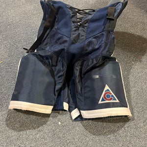 Game Used Navy Bauer Pro Stock Colorado Avalanche Alt. Pants Helm M
