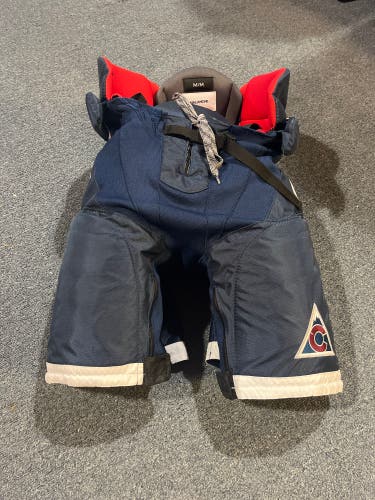 Game Used Navy Bauer Hyperlite Pro Stock Colorado Avalanche Alt. Pants M