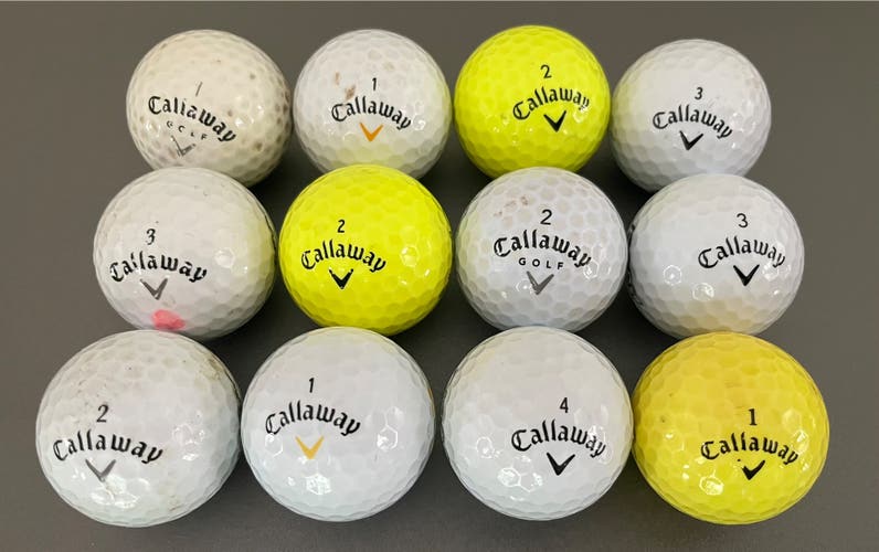 (12) Callaway Warbird golf balls (plus & 2.0) dozen Lot b2
