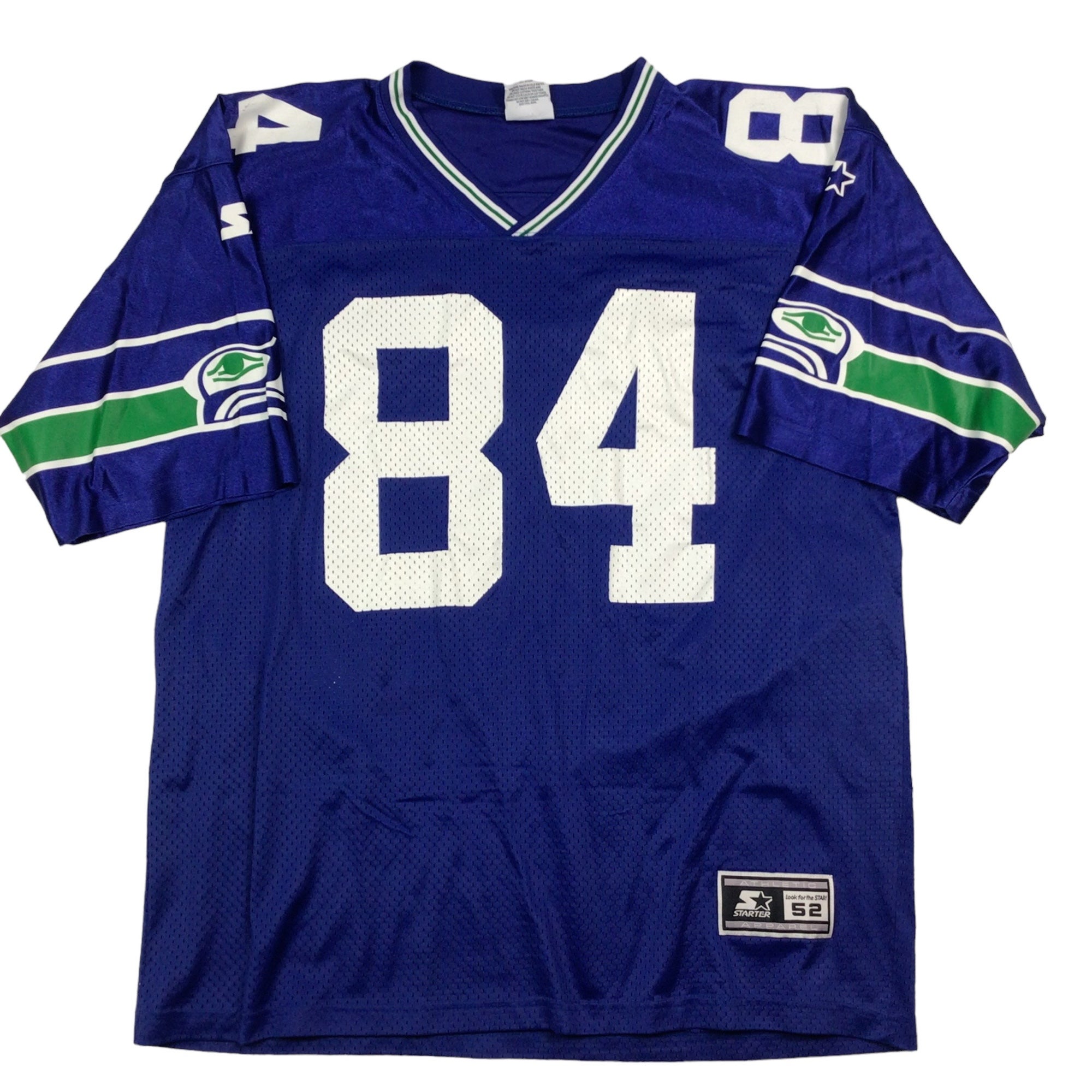 Men's Seatle Seahawks Largent Throwback Baseball Jersey - All