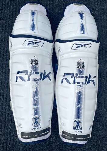 RBK Jofa 7K Pro Stock Hockey Shin Guards Senior 16”, Used