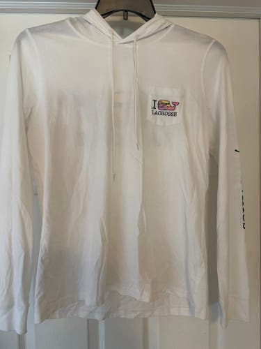 Vineyard Vines White Hooded long sleeve Adult Large