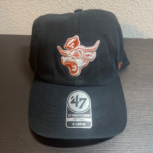 Texas Longhorns 47 Brand Franchise Flex Fitted Black Hat Cap Bevo Rare