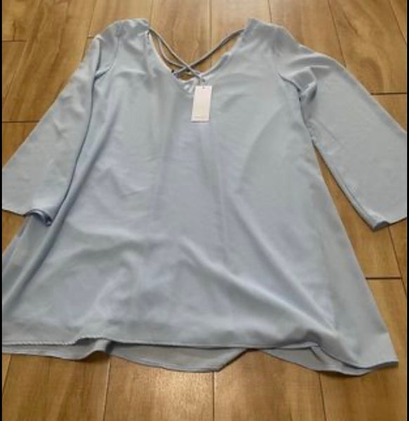 Mabel Women’s Small Light Blue Long Sleeve Mini Dress Brand New