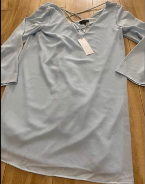 Mabel Women’s Small Light Blue Long Sleeve Mini Dress Brand New