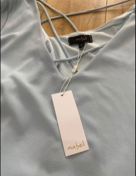 Mabel Women’s Small Light Blue Long Sleeve Mini Dress Brand New