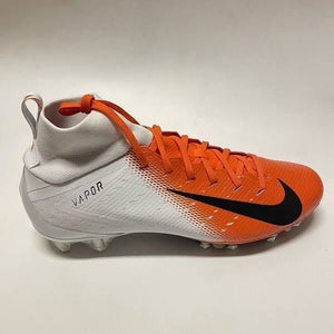 Nike Vapor Untouchable Pro TD 3 White Orange Football Cleats AO3021-118 Men's 12