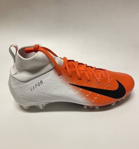 Nike Vapor Untouchable Pro TD 3 White Orange Football Cleats AO3021-118 Men's 12
