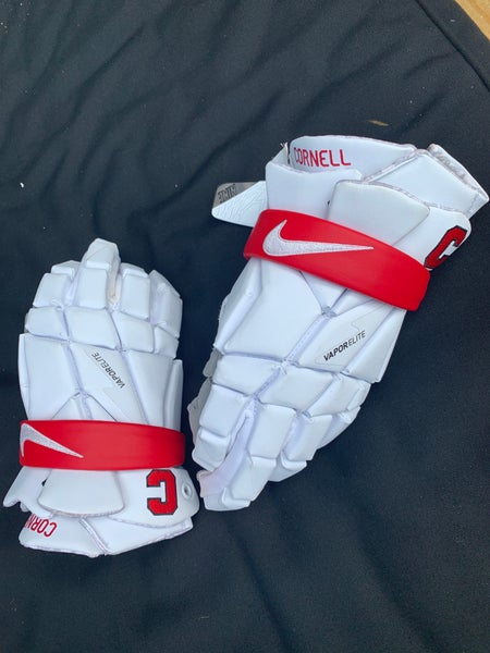 Nike Vapor Elite Lacrosse Gloves White / Large