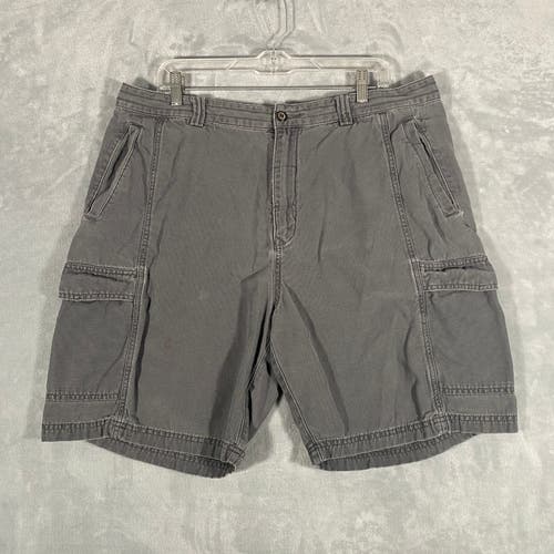 Tommy Bahama Relax Shorts Mens Size 38 Cargo 9" Smoke Flat Front Tencel Blend