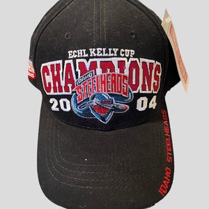 ECHL Idaho Steelheads 2004 Kelly Cup Champions Locker Room Hat * RARE!
