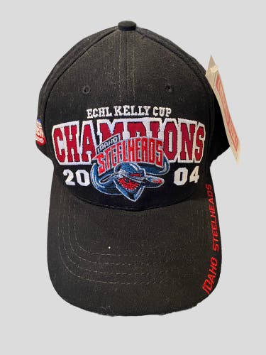 ECHL Idaho Steelheads 2004 Kelly Cup Champions Locker Room Hat * RARE!