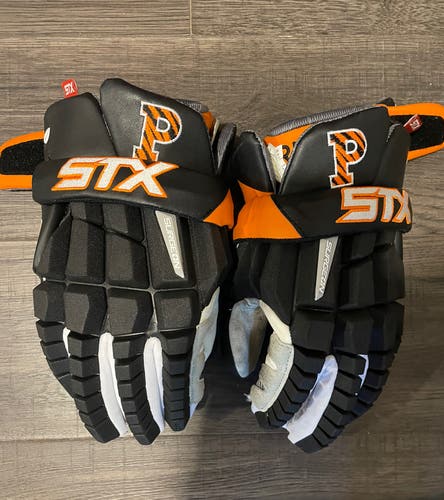 Used Player's STX Large Rzr Lacrosse Gloves