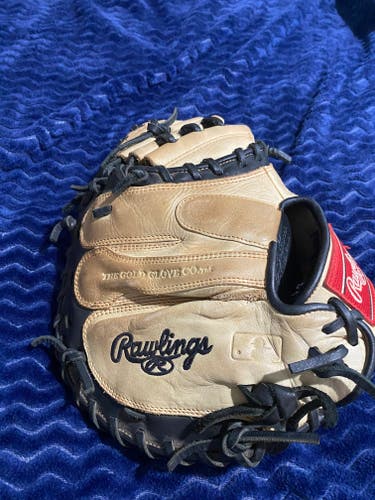 Used 2021 Rawlings Right Hand Throw Catcher's Gold Glove Elite Baseball Glove 32.5"