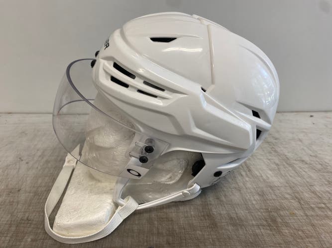 Bauer Re-Akt 95 Pro Stock Hockey Helmet Oakley Visor Combo Medium White 4295