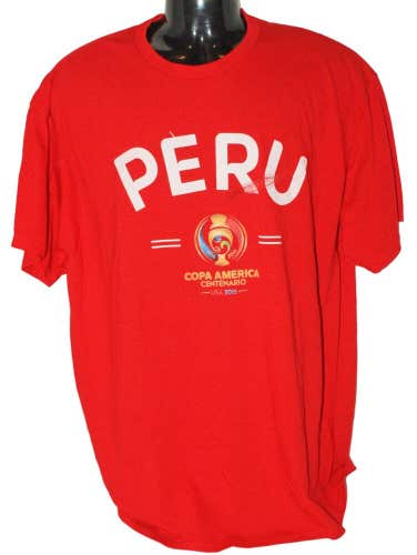 Copa America Centenario Peru International Soccer - Red Shirt Adult XLarge 2016