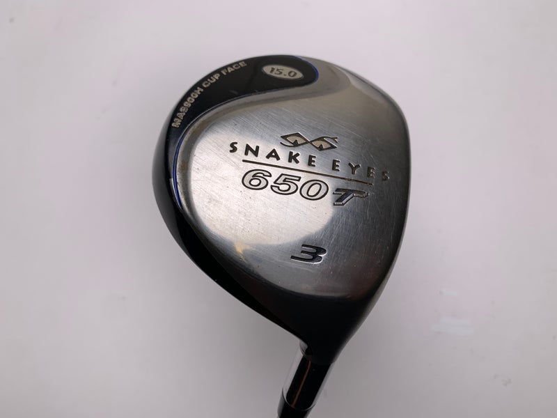 Snake Eyes 650T 3 Fairway Wood 15* Viper Ti4 Stiff Graphite Mens RH
