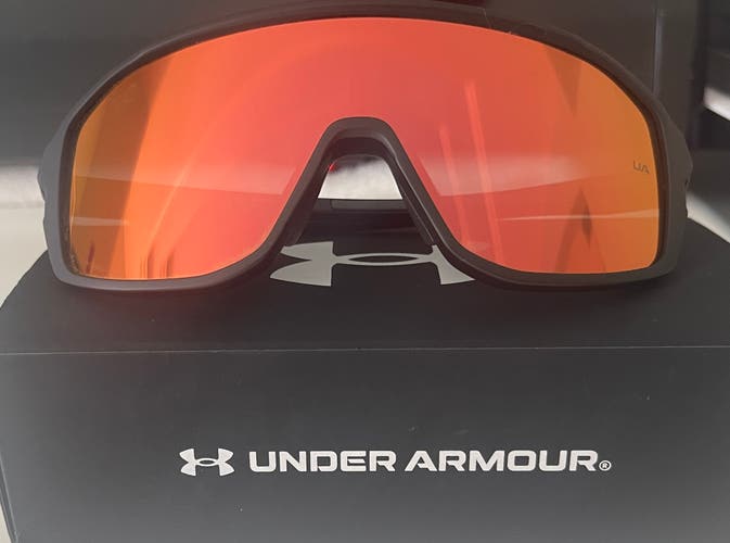 Under Armour gameday/G baseball sunglasses, orange mirror