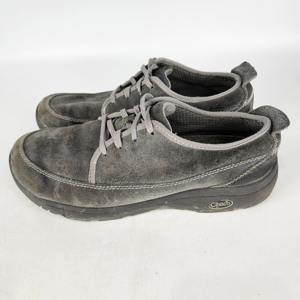 Chaco Everett Men s Size 10 Gray Suede Low Top Lace Up Hiking