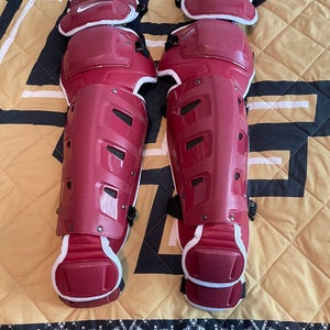 Nike Vapor 17” Catchers Shin Guards Red/White