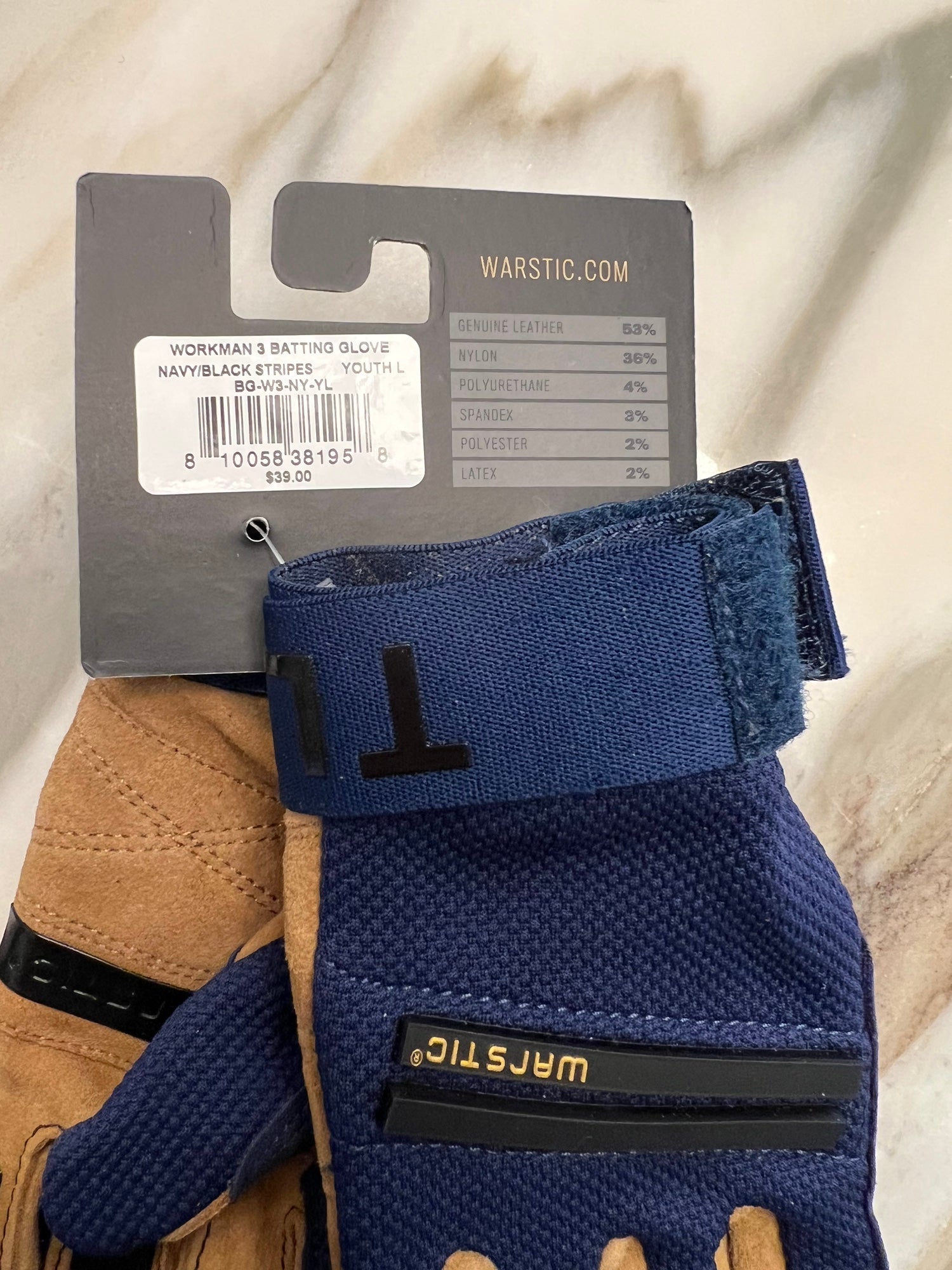 WORKMAN3 BATTING GLOVES BLUE/BLACK – Warstic