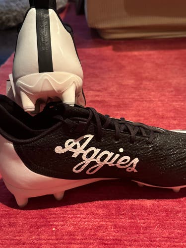 Adidas Adizero Primeknit Football Cleats Black GW7996 Men's Size 15 Texas A&M Aggies Team Pe