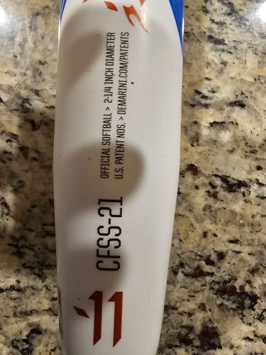 Used 2021 DeMarini Composite CF Bat (-11) 19 oz 30"