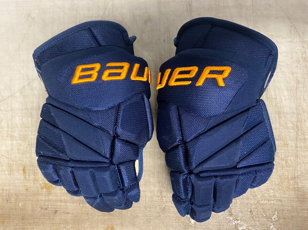 Bauer Vapor 1X Pro Lite Pro Stock Hockey Gloves 15" Navy Blue BLUES 4304