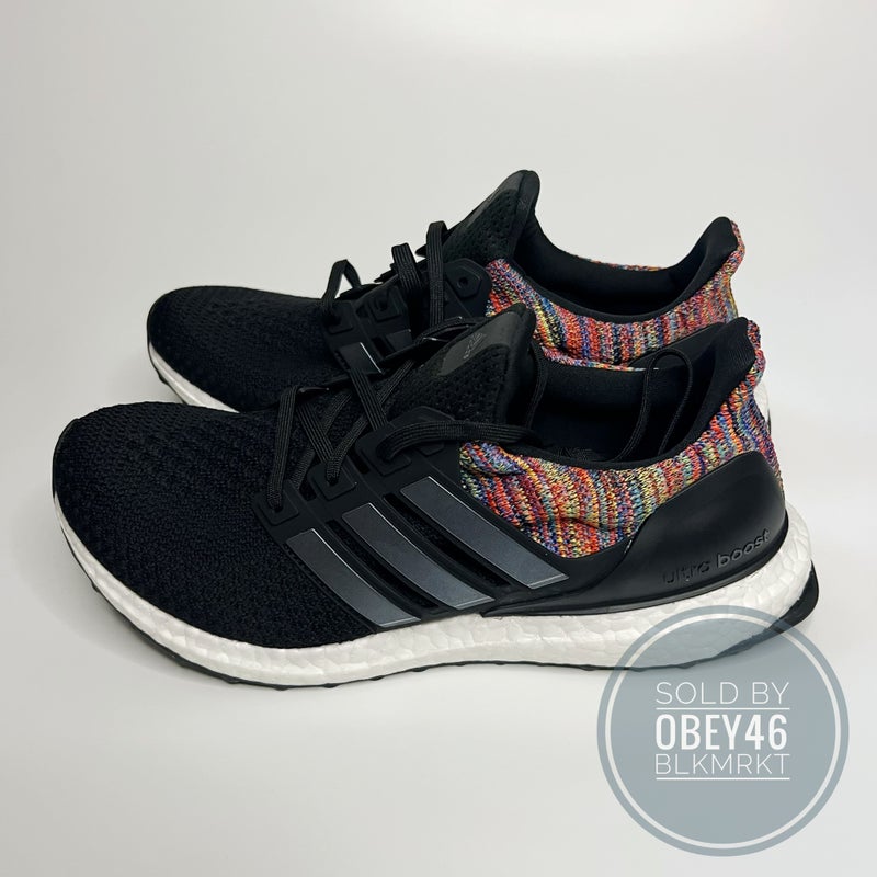 Men's Adidas Ultraboost DNA Core Black Metallic Running Shoes   8.5