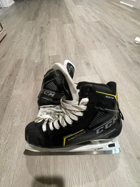 Used CCM Regular Width Size 7.5 Super tacks 9370 Hockey Goalie Skates