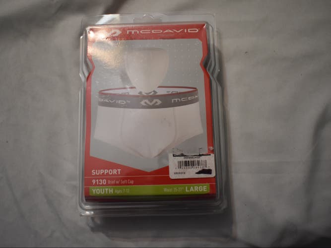 McDavid 9130 Athletic Brief w/ Soft Cup, Youth Large (Open Box)