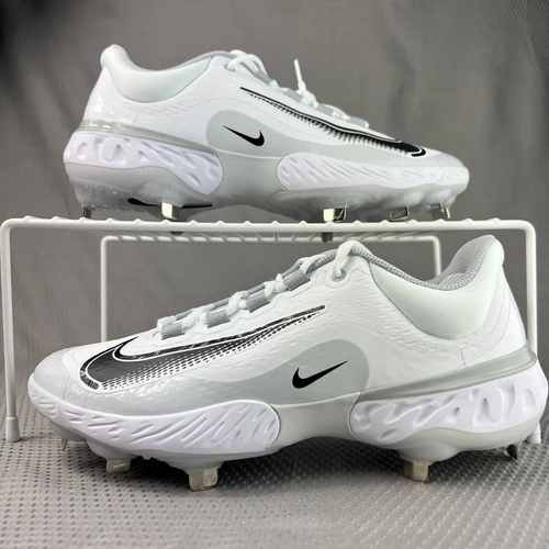 Nike Alpha Huarache Elite 4 Low FD2745-100 Metal Baseball Cleats Men's Size 10