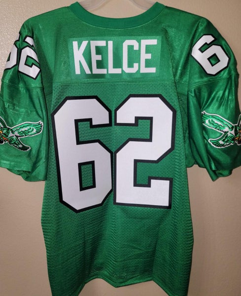 Philadelphia Eagles JASON KELCE Vintage Throwback Football Jersey KELLY  GREEN New All Sizes