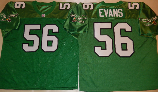 Philadelphia Eagles BYRON EVANS 90s Vintage Throwback Football Jersey –