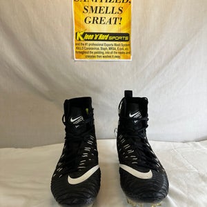 Black Adult Used Men's Size 13 Molded Cleats Nike High Top Force Savage