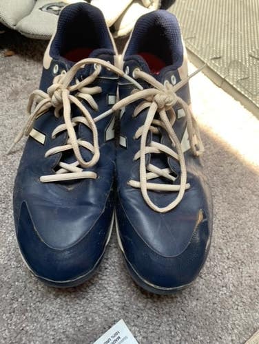 Blue Used Adult Size 9.5 (Mens) Molded Cleats New Balance 4040